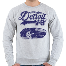 PRINTFASHION Detroit V8 - Férfi pulóver - Sport szürke férfi pulóver, kardigán