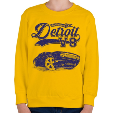 PRINTFASHION Detroit V8 - Gyerek pulóver - Sárga