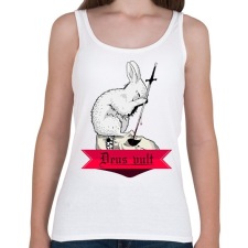 PRINTFASHION Deus vult -  A gyilkos nyúl - Női atléta - Fehér női trikó