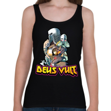 PRINTFASHION Deus Vult - Női atléta - Fekete női trikó