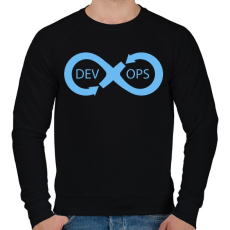 PRINTFASHION Dev Ops - Férfi pulóver - Fekete