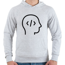 PRINTFASHION Developer - Férfi kapucnis pulóver - Sport szürke
