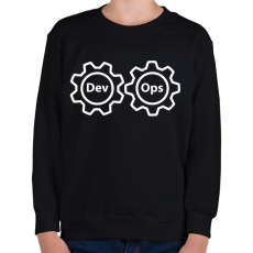 PRINTFASHION Developer - Gyerek pulóver - Fekete