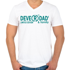 PRINTFASHION deverdad - Férfi V-nyakú póló - Fehér