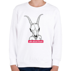 PRINTFASHION Devil inside me (tükörben olvasható felirat)  - Gyerek pulóver - Fehér