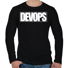 PRINTFASHION DevOps - Férfi hosszú ujjú póló - Fekete férfi póló