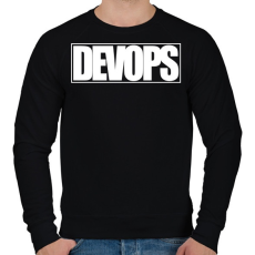 PRINTFASHION DevOps - Férfi pulóver - Fekete