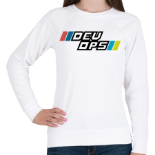PRINTFASHION DEVOPS - Női pulóver - Fehér női pulóver, kardigán