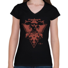 PRINTFASHION Diablo 4 game - Női V-nyakú póló - Fekete női póló