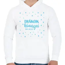 PRINTFASHION Diákok könnyei - Bögre - Férfi kapucnis pulóver - Fehér férfi pulóver, kardigán