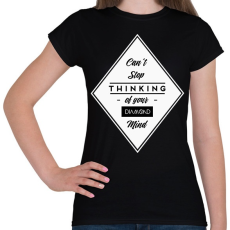PRINTFASHION Diamond mind  - Női póló - Fekete