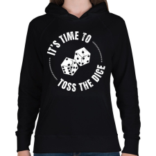 PRINTFASHION Dice baby - Női kapucnis pulóver - Fekete női pulóver, kardigán