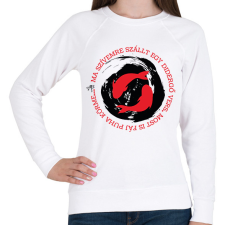 PRINTFASHION Didergő vers - Haiku - Női pulóver - Fehér női pulóver, kardigán