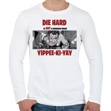 PRINTFASHION Die Hard - Férfi hosszú ujjú póló - Fehér