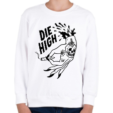 PRINTFASHION Die High 420 - Gyerek pulóver - Fehér gyerek pulóver, kardigán