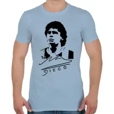 PRINTFASHION Diego aláírással - Férfi póló - Világoskék férfi póló