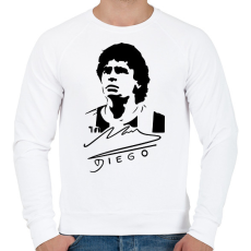 PRINTFASHION Diego aláírással - Férfi pulóver - Fehér