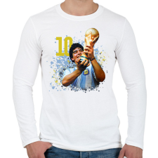 PRINTFASHION Diego győzelem - Férfi hosszú ujjú póló - Fehér férfi póló