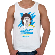 PRINTFASHION Diego Maradona 1 - Férfi atléta - Fehér
