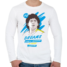 PRINTFASHION Diego Maradona 1 - Férfi hosszú ujjú póló - Fehér