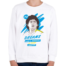 PRINTFASHION Diego Maradona 1 - Gyerek pulóver - Fehér