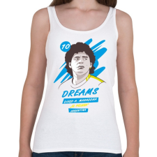 PRINTFASHION Diego Maradona 1 - Női atléta - Fehér női trikó