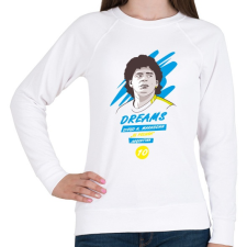 PRINTFASHION Diego Maradona 2 - Női pulóver - Fehér női pulóver, kardigán