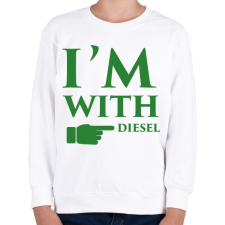PRINTFASHION diesel.png - Gyerek pulóver - Fehér gyerek pulóver, kardigán