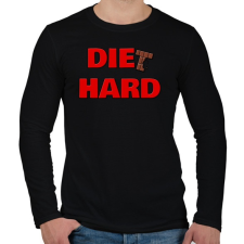 PRINTFASHION DIET HARD - Férfi hosszú ujjú póló - Fekete férfi póló