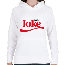 PRINTFASHION Diet joke coke - diétás kóla - Női kapucnis pulóver - Fehér női pulóver, kardigán