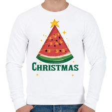 PRINTFASHION Dinnye karácsonyfa - Férfi pulóver - Fehér férfi pulóver, kardigán