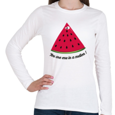PRINTFASHION Dinnye vagy! - Női hosszú ujjú póló - Fehér
