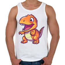 PRINTFASHION dino - Férfi atléta - Fehér atléta, trikó