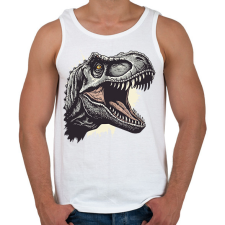 PRINTFASHION Dino - Férfi atléta - Fehér atléta, trikó