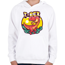 PRINTFASHION dino - Gyerek kapucnis pulóver - Fehér gyerek pulóver, kardigán