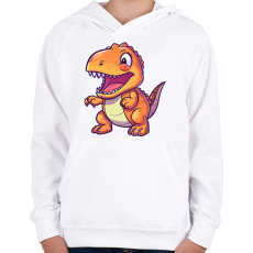 PRINTFASHION dino - Gyerek kapucnis pulóver - Fehér