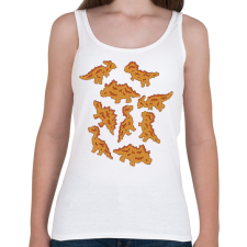 PRINTFASHION Dínó husi - Női atléta - Fehér női trikó