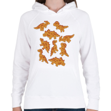 PRINTFASHION Dínó husi - Női kapucnis pulóver - Fehér női pulóver, kardigán