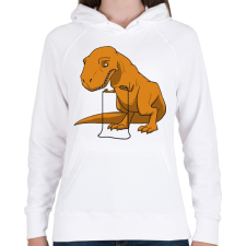 PRINTFASHION Dínó játék - Női kapucnis pulóver - Fehér női pulóver, kardigán