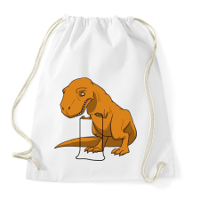 PRINTFASHION Dínó játék - Sportzsák, Tornazsák - Fehér tornazsák