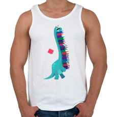 PRINTFASHION Dinó könyvekkel - Férfi atléta - Fehér