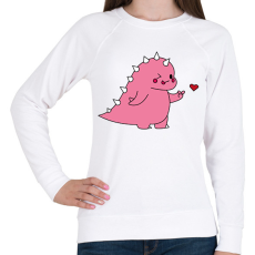 PRINTFASHION DIno love - lány - Női pulóver - Fehér