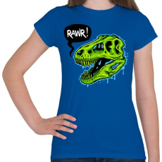 PRINTFASHION Dínó RAWR - Női póló - Királykék