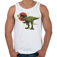 PRINTFASHION Dínó - Samurai - Férfi atléta - Fehér atléta, trikó