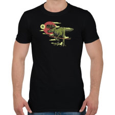 PRINTFASHION Dínó - Samurai - Férfi póló - Fekete férfi póló