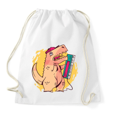 PRINTFASHION Dínó - Sportzsák, Tornazsák - Fehér tornazsák