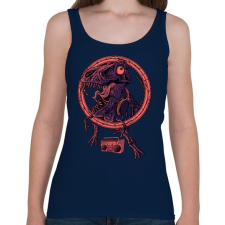 PRINTFASHION Dinó tánc - Női atléta - Sötétkék női trikó