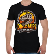 PRINTFASHION Dínó világ - Férfi póló - Fekete férfi póló
