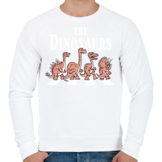 PRINTFASHION Dínók a zebrán - Férfi pulóver - Fehér