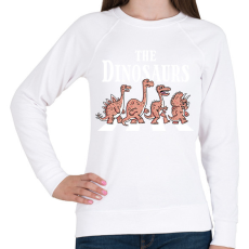 PRINTFASHION Dínók a zebrán - Női pulóver - Fehér